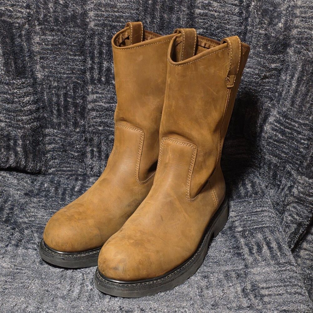 WOLVERINE Steel Toe Work Boots Mens 12M  DD Wellington Leather Work #W04707